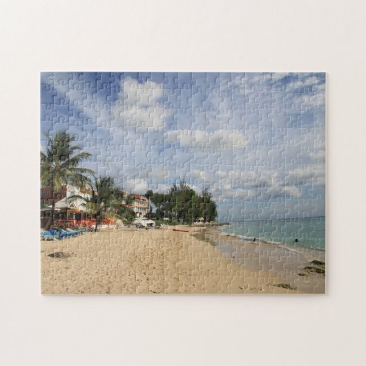 Barbados Sunny Beach Szene. Puzzle (Horizontal)