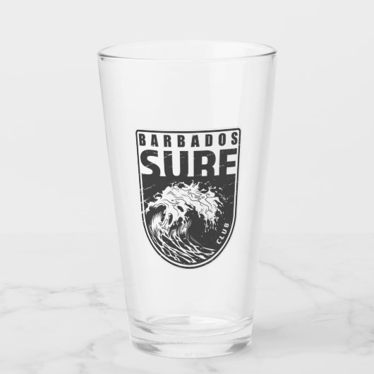 Barbados Surf Club Emblem Glas (Vorderseite)