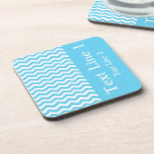 Barbados Surf Wave Zickzack anpassbar Getränkeuntersetzer (Linke Seite)