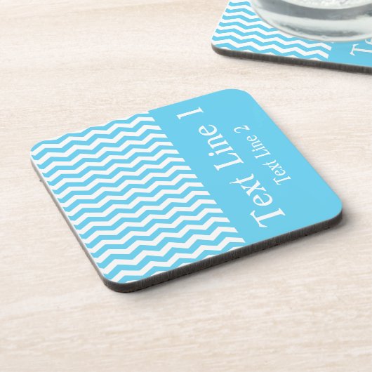 Barbados Surf Wave Zickzack anpassbar Getränkeuntersetzer (Linke Seite)