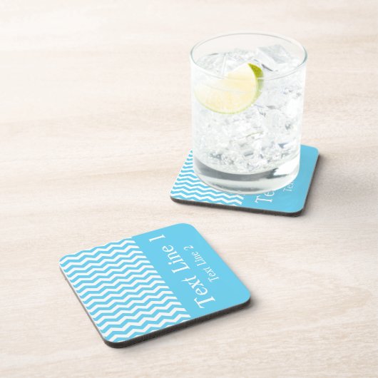 Barbados Surf Wave Zickzack anpassbar Getränkeuntersetzer (Rechte Seite)