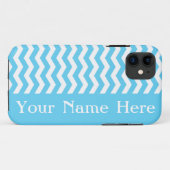 Barbados Surf Wave Zickzack mit Namen Case-Mate iPhone Hülle (Rückseite (Horizontal))