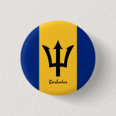 Barbados-Taste, patriotische Barbados-Flag-Mode Button (Vorderseite)