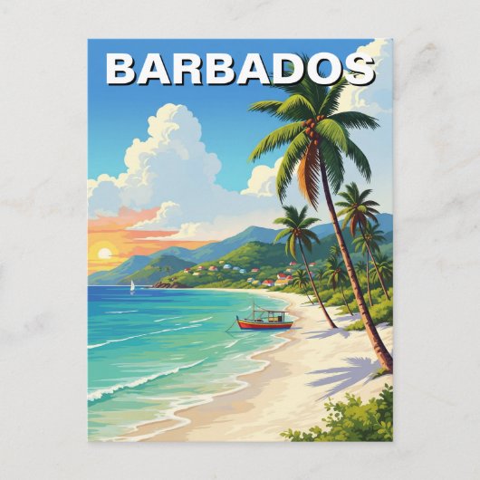 Barbados Travel Postkarte (Vorderseite)