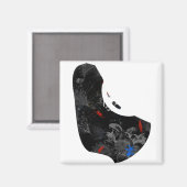 Barbados Trendy Peace Sign mit Barbadian Karte Magnet (Vorderseite/Rückseite)