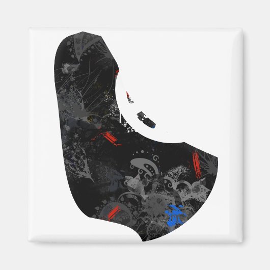 Barbados Trendy Peace Sign mit Barbadian Karte Magnet (Vorne)