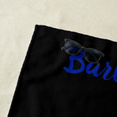 Barbados Trident Black Beach Handtuch (Beispiel)