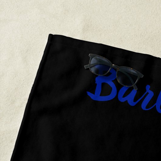Barbados Trident Black Beach Handtuch (Beispiel)