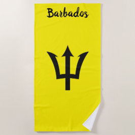 Barbados Trident Yellow Beach Handtuch