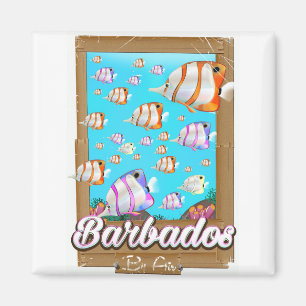 Barbados Tropical Fish Reiseplakat Magnet