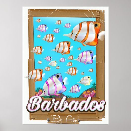 Barbados Tropical Fish Reiseplakat Poster (Vorne)