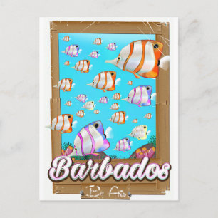 Barbados Tropical Fish Reiseplakat Postkarte