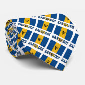 Barbados und Barbadian Flag mit Ihrem Namen Krawatte (Gerollt)