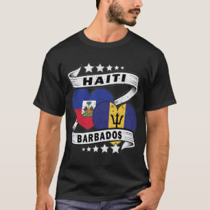 Barbados und Haitifische Flagge T-Shirt