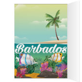 Barbados Unterwasser-Reiseplakat (Innen (Links))