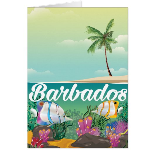 Barbados Unterwasser-Reiseplakat (Vorne)