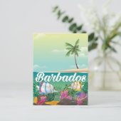 Barbados Unterwasser-Reiseplakat Postkarte (Stehend Vorderseite)
