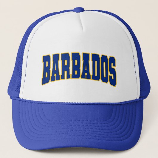 Barbados Varsity Bajan Barbadian Karibik Truckerkappe (Vorderseite)