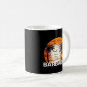 Barbados Vintag Palm Trees Summer Beach Kaffeetasse (VorderseiteRechts)
