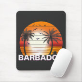 Barbados Vintag Palm Trees Summer Beach Mousepad (Mit Mouse)