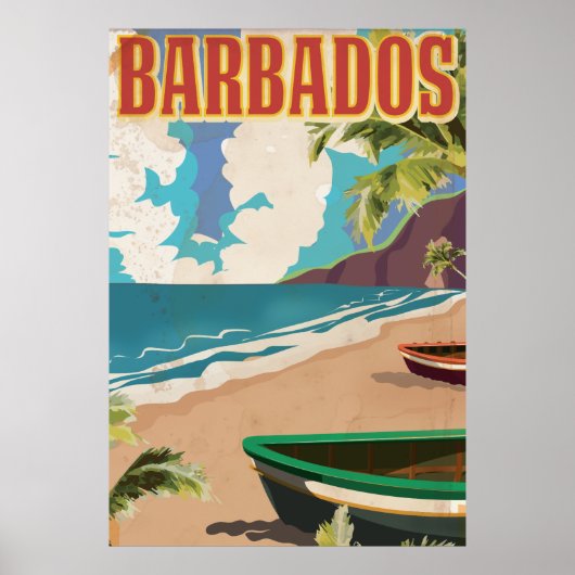 Barbados Vintage Reiseplakat Poster (Vorne)