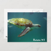 Barbados W.I. Postkarte (Vorne/Hinten)