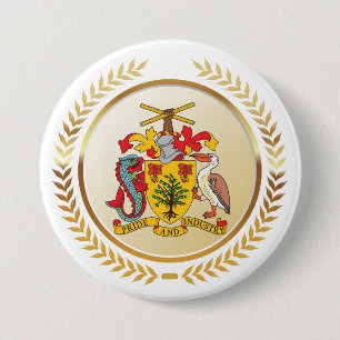 Barbados-Wappen Button