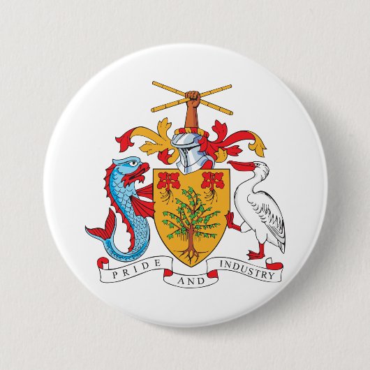 Barbados-Wappen Button (Vorderseite)