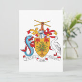 Barbados-Wappen Einladung (Stehend Vorderseite)