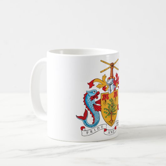 Barbados-Wappen Kaffeetasse (Vorderseite Links)