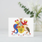 Barbados-Wappen Postkarte (Stehend Vorderseite)
