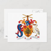 Barbados-Wappen Postkarte (Vorne/Hinten)