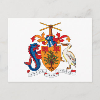 Barbados-Wappen Postkarte
