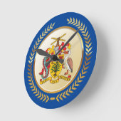 Barbados-Wappen Runde Wanduhr (Winkel)
