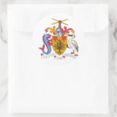 Barbados-Wappen Runder Aufkleber (Tasche)