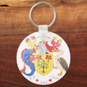 Barbados-Wappen Schlüsselanhänger (Vorderseite)