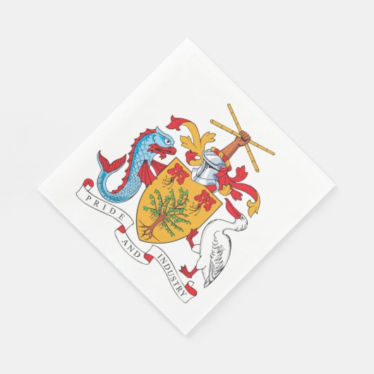 Barbados-Wappen Serviette (Ecke)