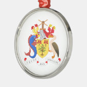 Barbados-Wappen Silbernes Ornament (Links)