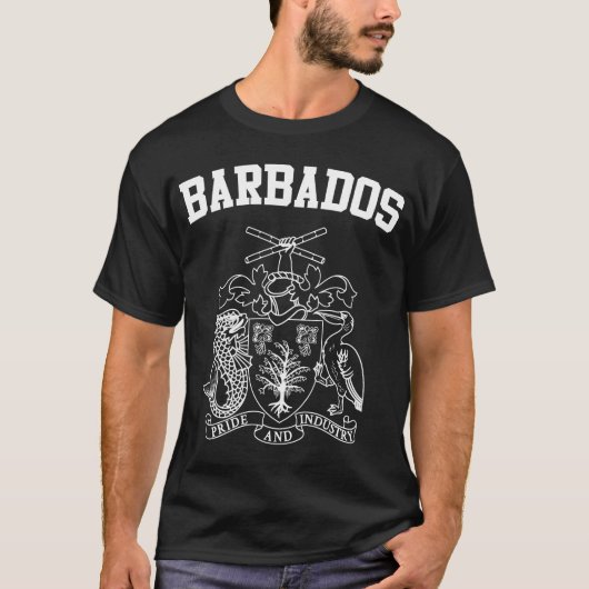 Barbados-Wappen T-Shirt (Vorderseite)