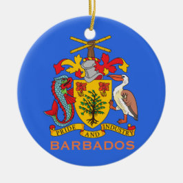 Barbados-Wappen und Fahne Weihnachtsschmuck