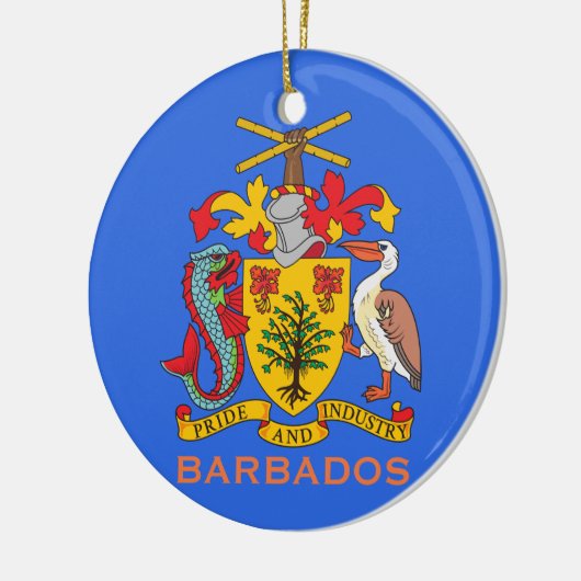 Barbados-Wappen und Fahne Weihnachtsschmuck (Links)