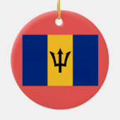 Barbados-Wappen und Fahne Weihnachtsschmuck (Hinten)