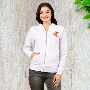Barbados-Wappen von Womens-Womens-Zip Hoodie