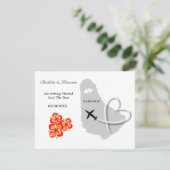 Barbados Wedding Destination Save the Date (Stehend Vorderseite)