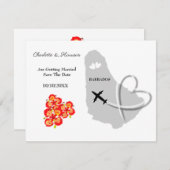 Barbados Wedding Destination Save the Date (Vorne/Hinten)
