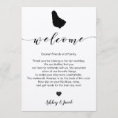 Barbados Wedding Welcome Letter & Itinerary Programm (Vorderseite)