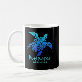 Barbados West Indies Vintag Retro Tribal Turtle Kaffeetasse