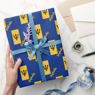 Barbados Wrapping Paper, Barbados Flag Patrioten Geschenkpapier