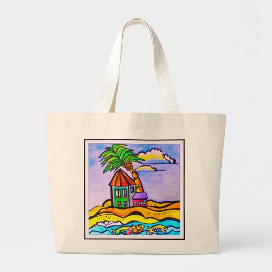 Barbadoscasa-Strand-Tasche Jumbo Stoffbeutel (Vorne)