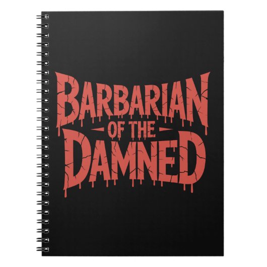 Barbar des gotischen Horrors der Verdammten Notizblock (Vorderseite)